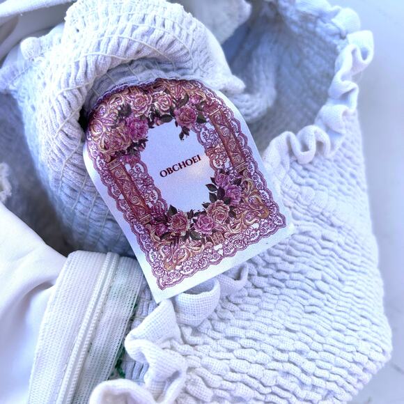 Vintage Obchoei Cropped Prairie Puff Shoulder Cottagecore Unique Top Shirt XS - Picture 4 of 12